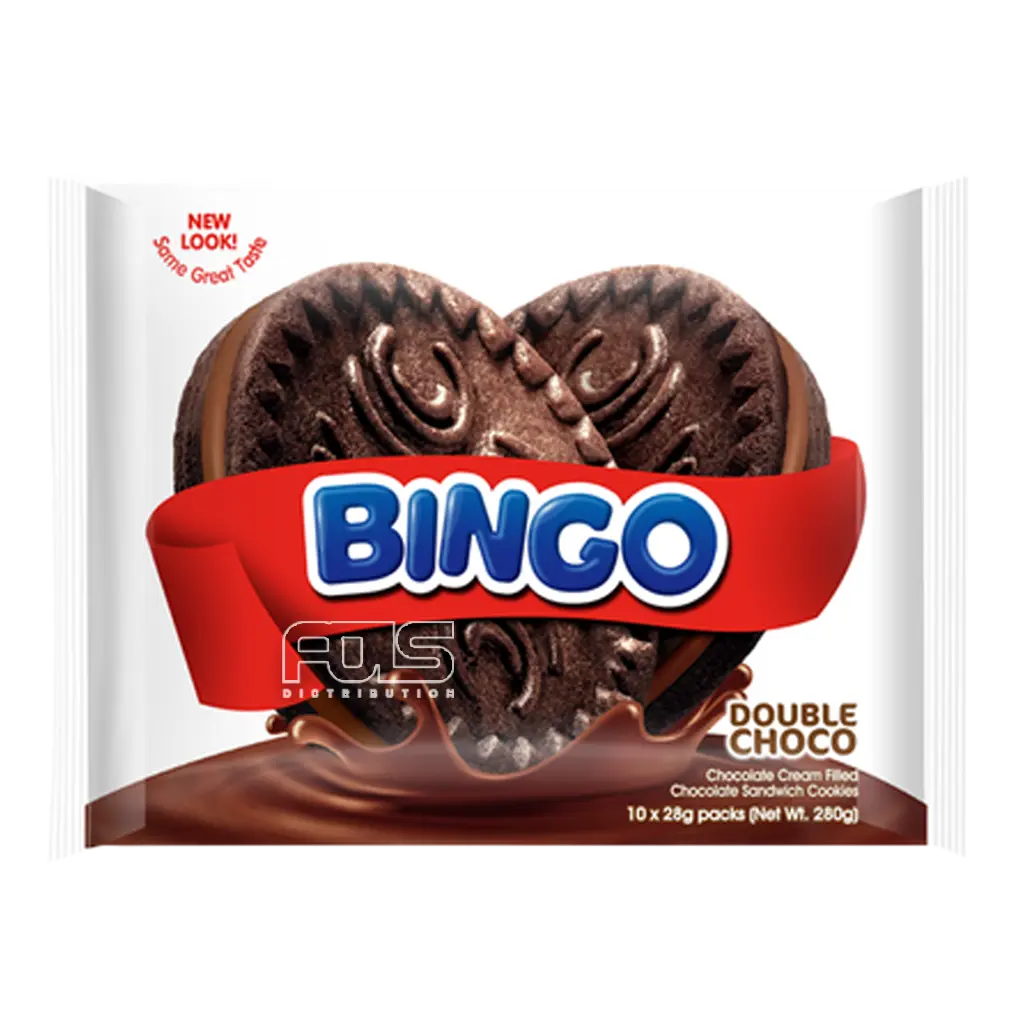 BINGO COOKIE DOUBLE CHOCOLATE 28G 10'S
