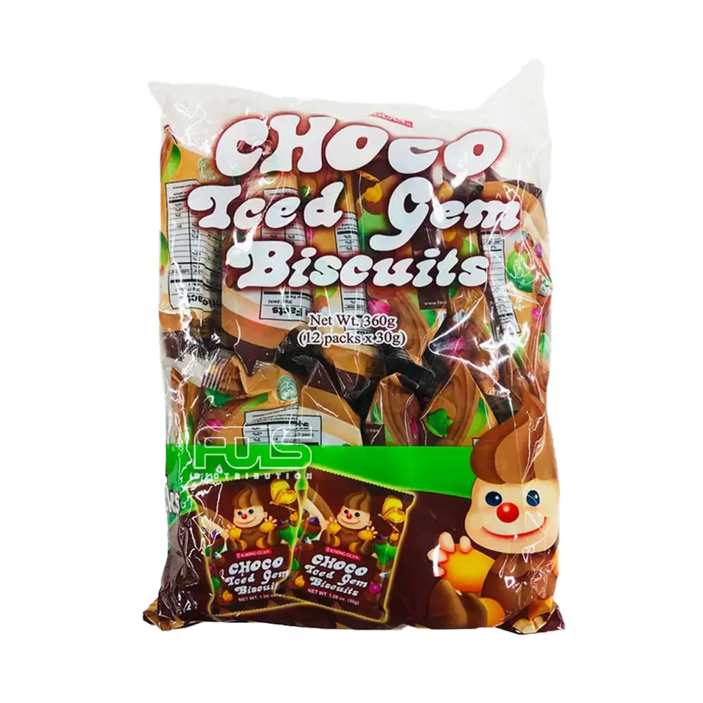 CHOCO ICED GEM BISCUIT 12'S