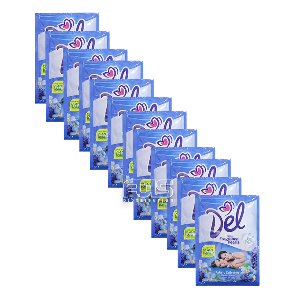 DEL FABRIC SOFTENER (BLUE) 22ML 12'S