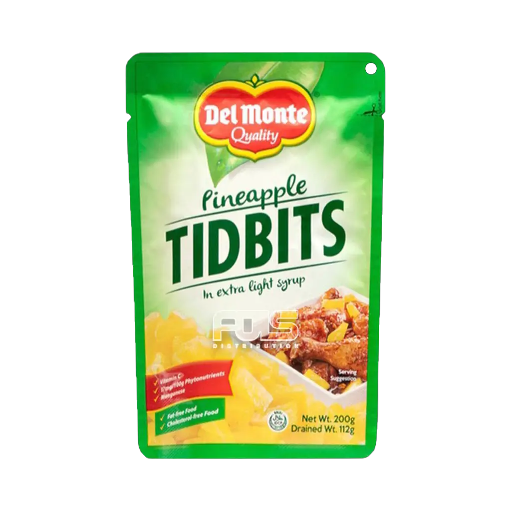 DEL MONTE PINEAPPLE TIDBITS SUP 200G