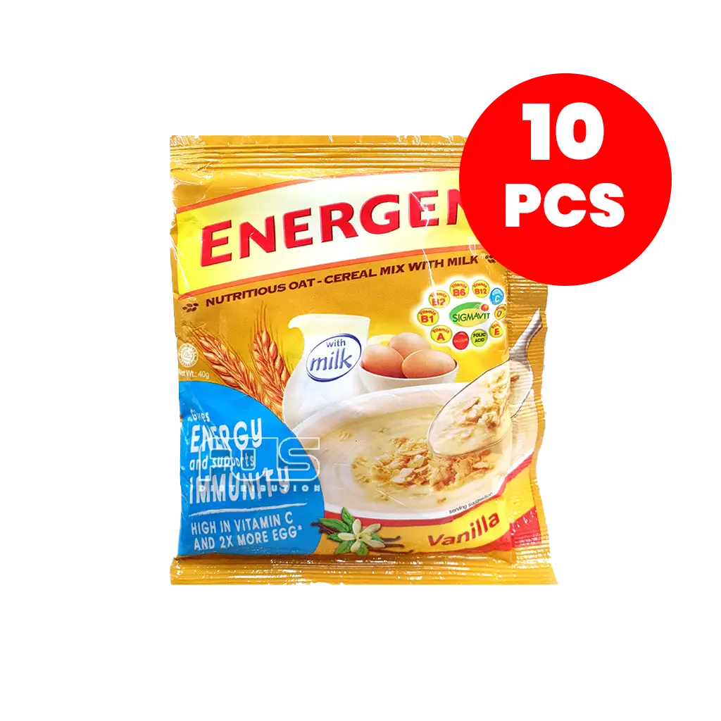 ENERGEN CEREAL DRINK VANILLA HANGER 40G 10'S