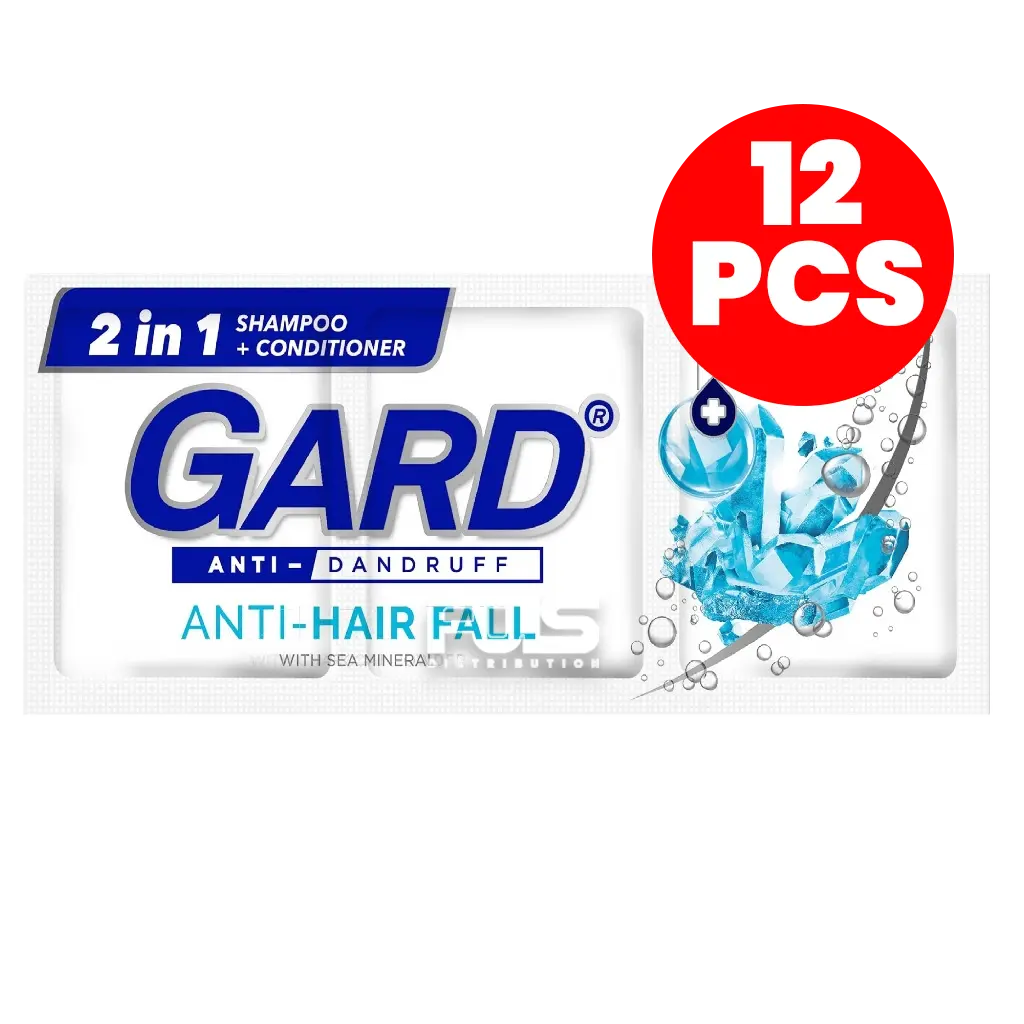 GARD SHAMPOO ANTI-HAIR FALL (LIGHT BLUE) 13.5ML 12'S