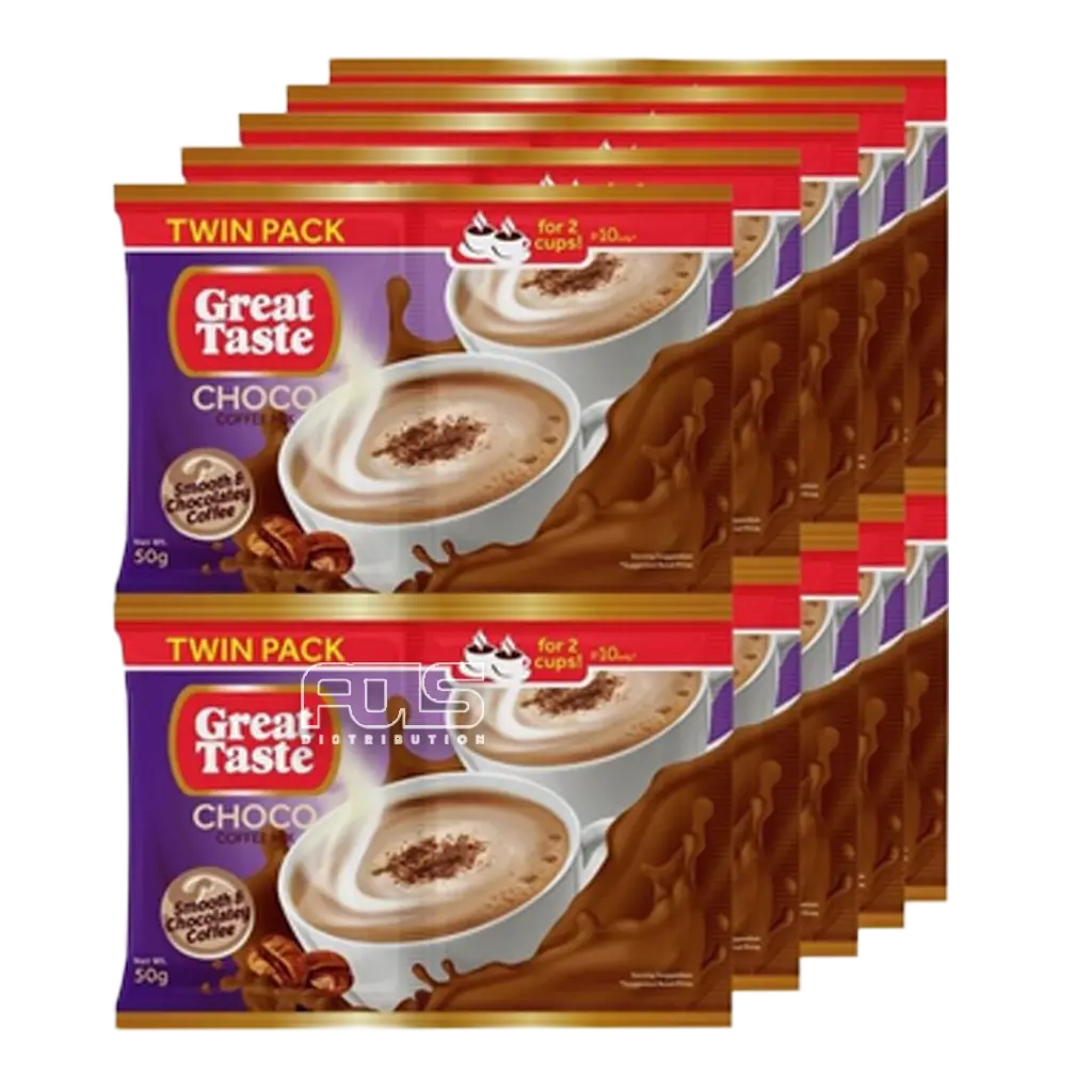 GREAT TASTE COFFEE CHOCO TWIN 50G 10'S