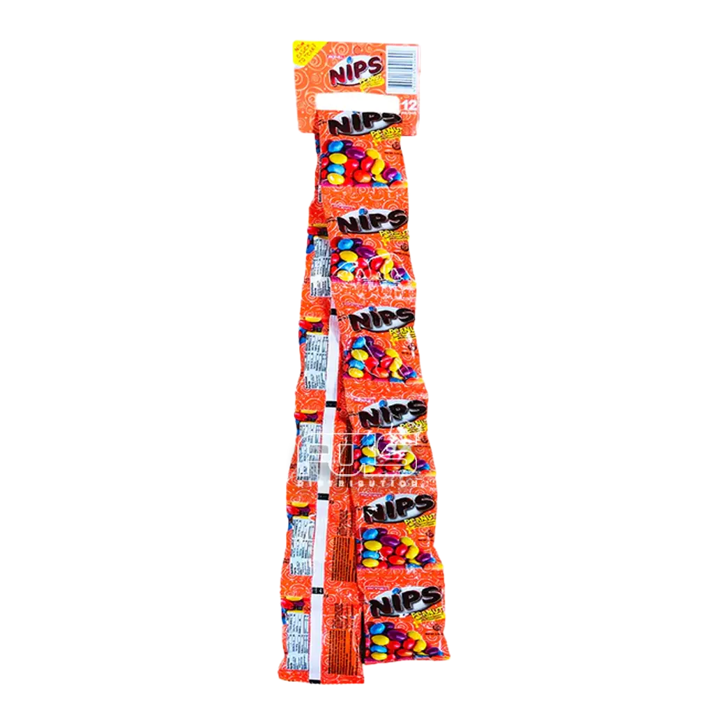 NIPS CHOCO PEANUT TIES 14G 12'S