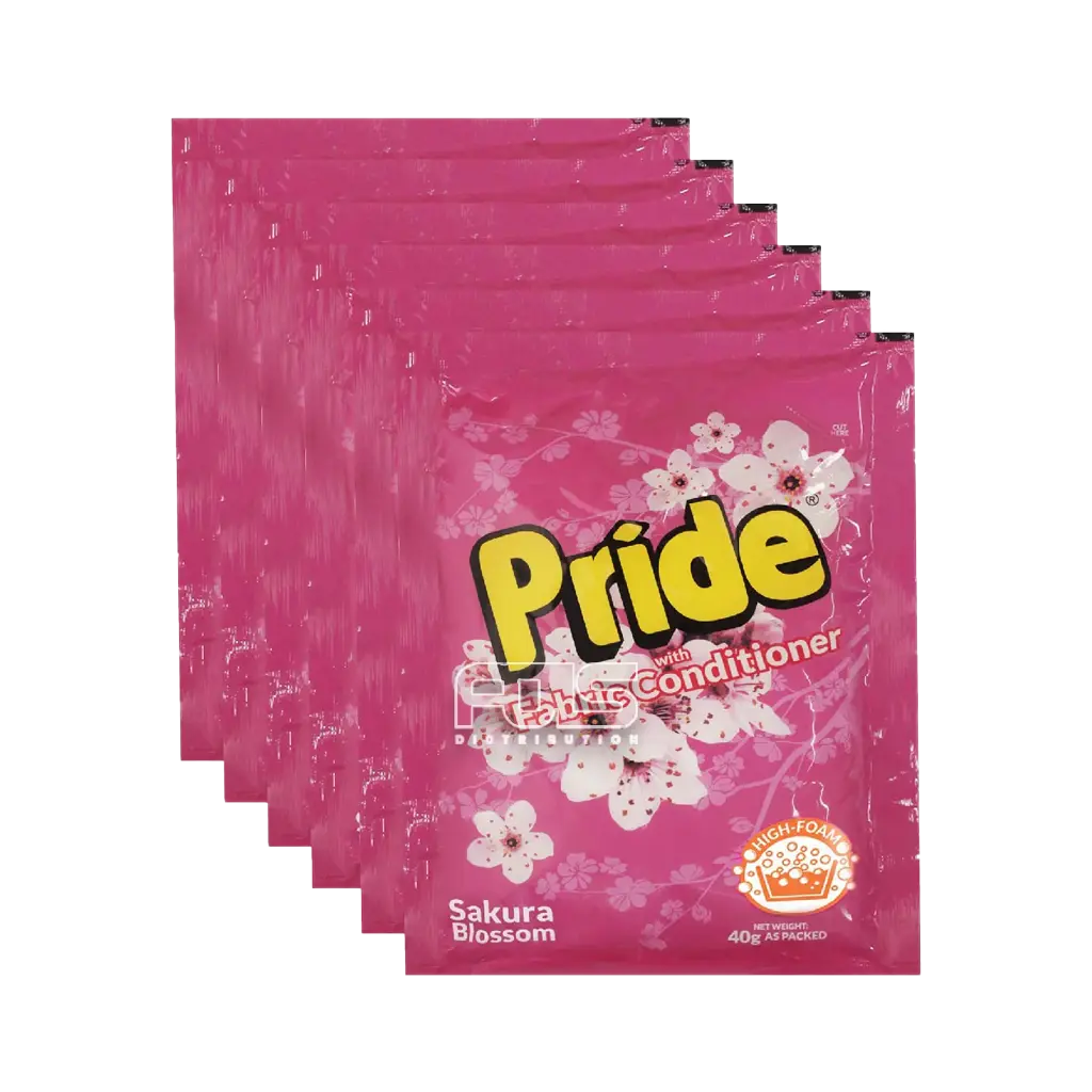 PRIDE FABRIC CONDITIONER SAKURA BLOSSOM PINK 40G 6'S
