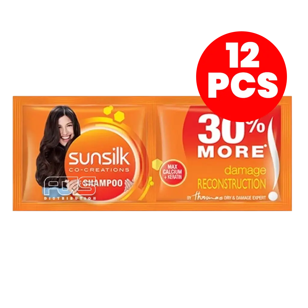 SUNSILK SHAMPOO DAMAGE RECONSTRUCTION ORANGE 13ML 12'S