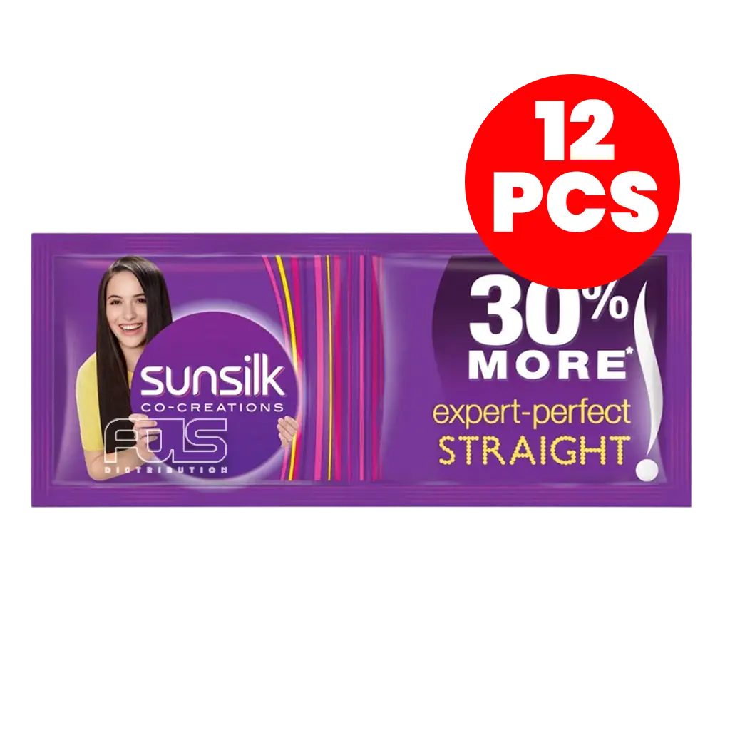 SUNSILK SHAMPOO PERFECT STRAIGHT (VIOLET) 13ML 12'S