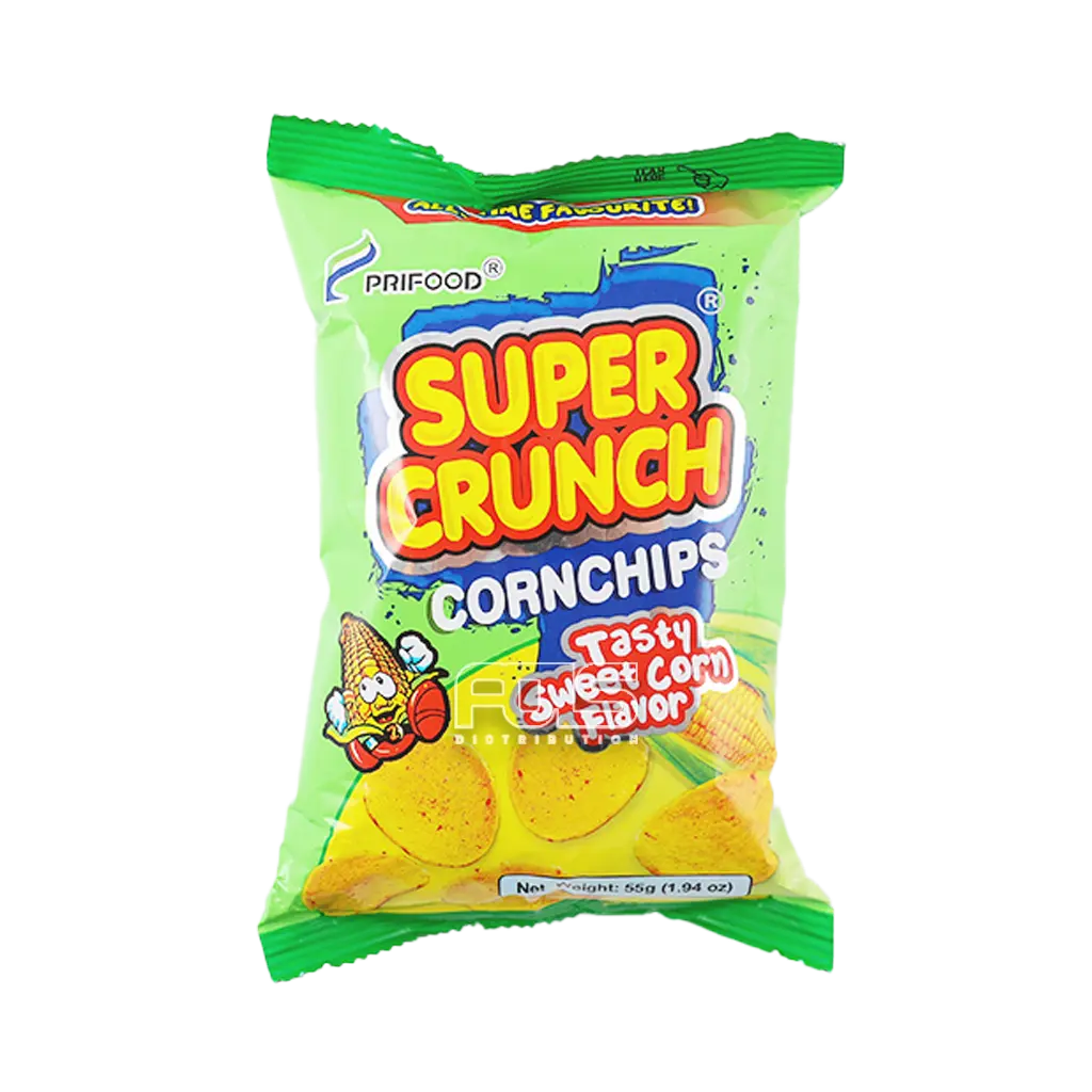SUPER CRUNCH CORN CHIPS SWEET CORN 55G(GREEN)