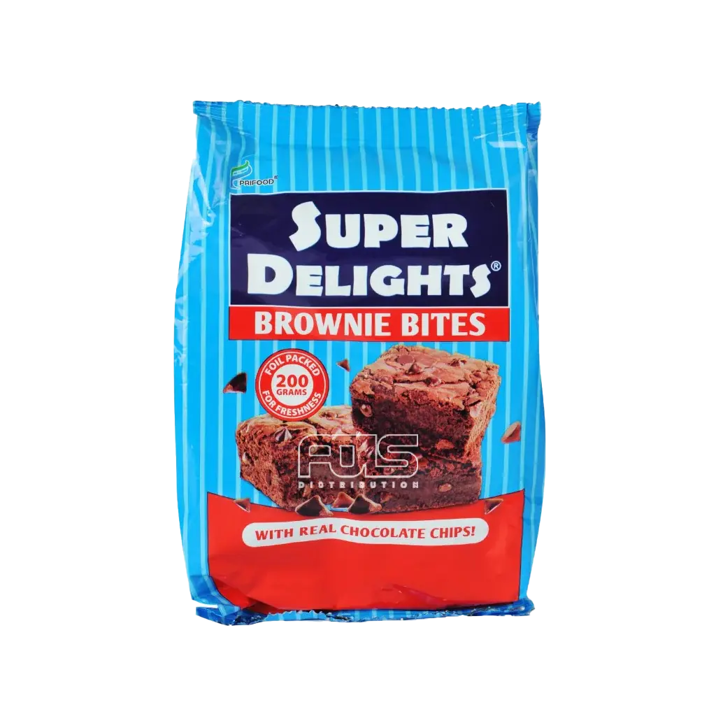 SUPER DELIGHTS BROWNIE BITES W/ CHOC CHIPS 200G