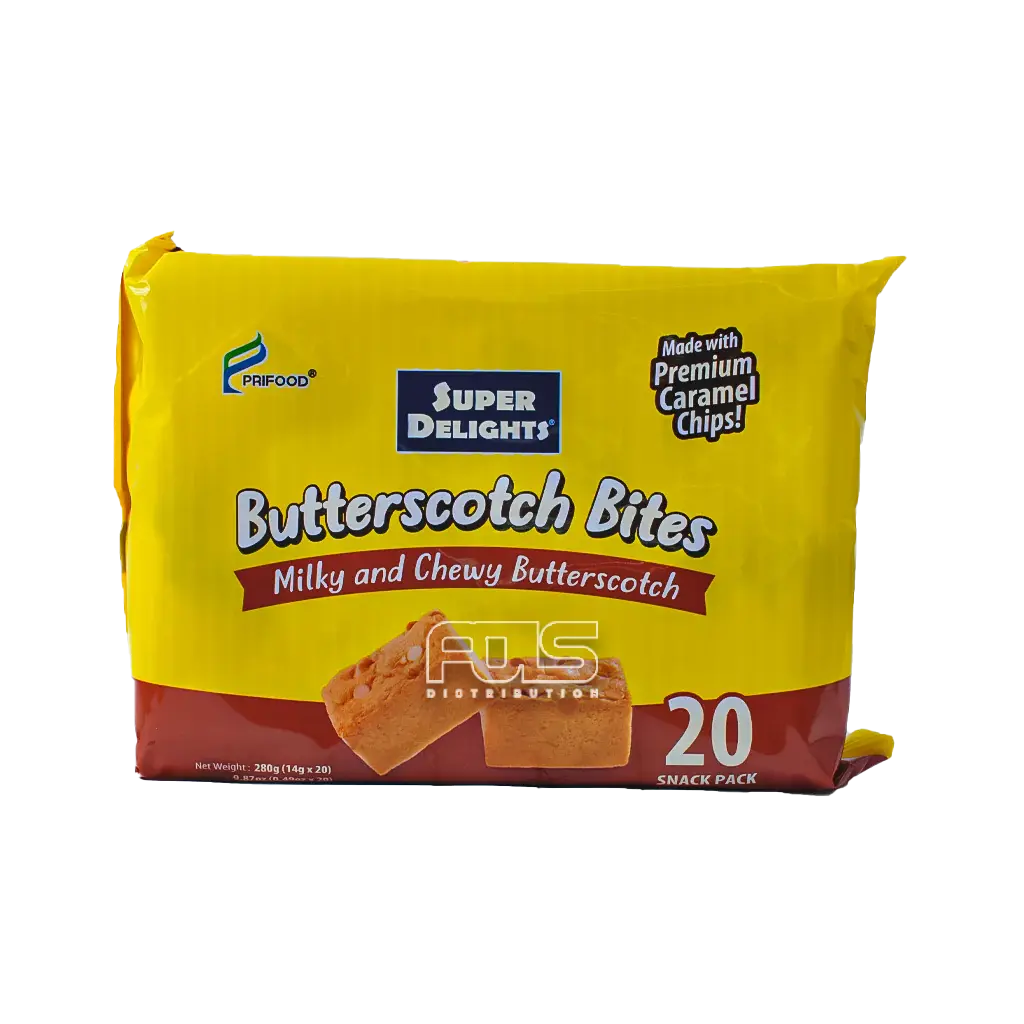 SUPER DELIGHTS BUTTERSCOTCH BITES 14G 20'S