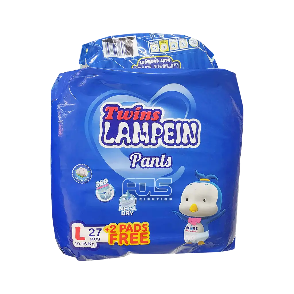 TWINS LAMPEIN DIAPER BABY PANTS L 27'S (+2)
