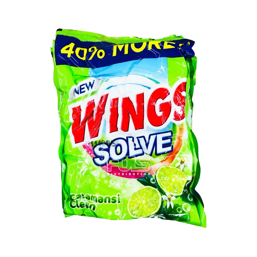 WINGS POWDER SOLVE CALAMANSI GREEN 60G (70G) 6'S