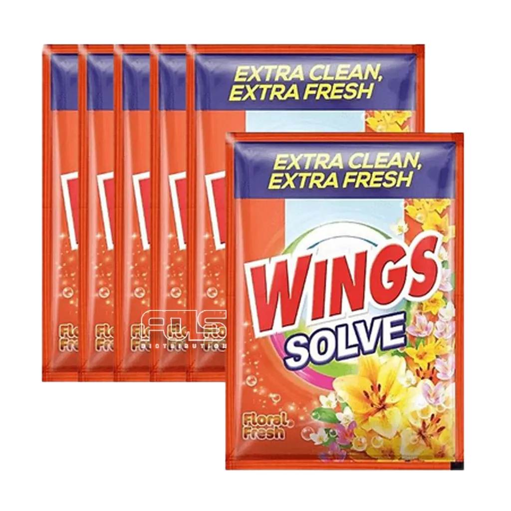 WINGS SOLVE POWDER FLORAL FRESH (ORANGE) 60G (70G) 6'S