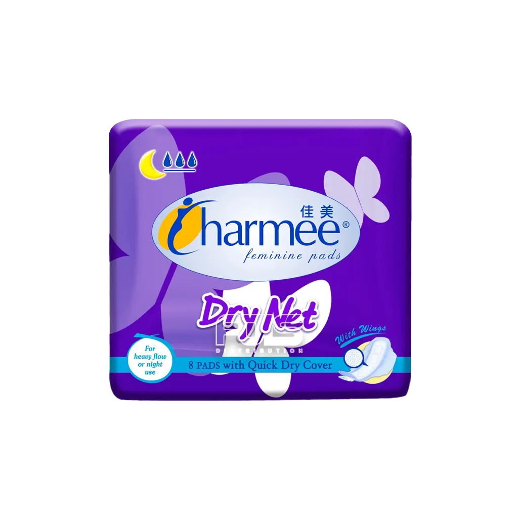 CHARMEE SANITARY NAPKIN DRY NET HEAVY FLOW 8'S +1
