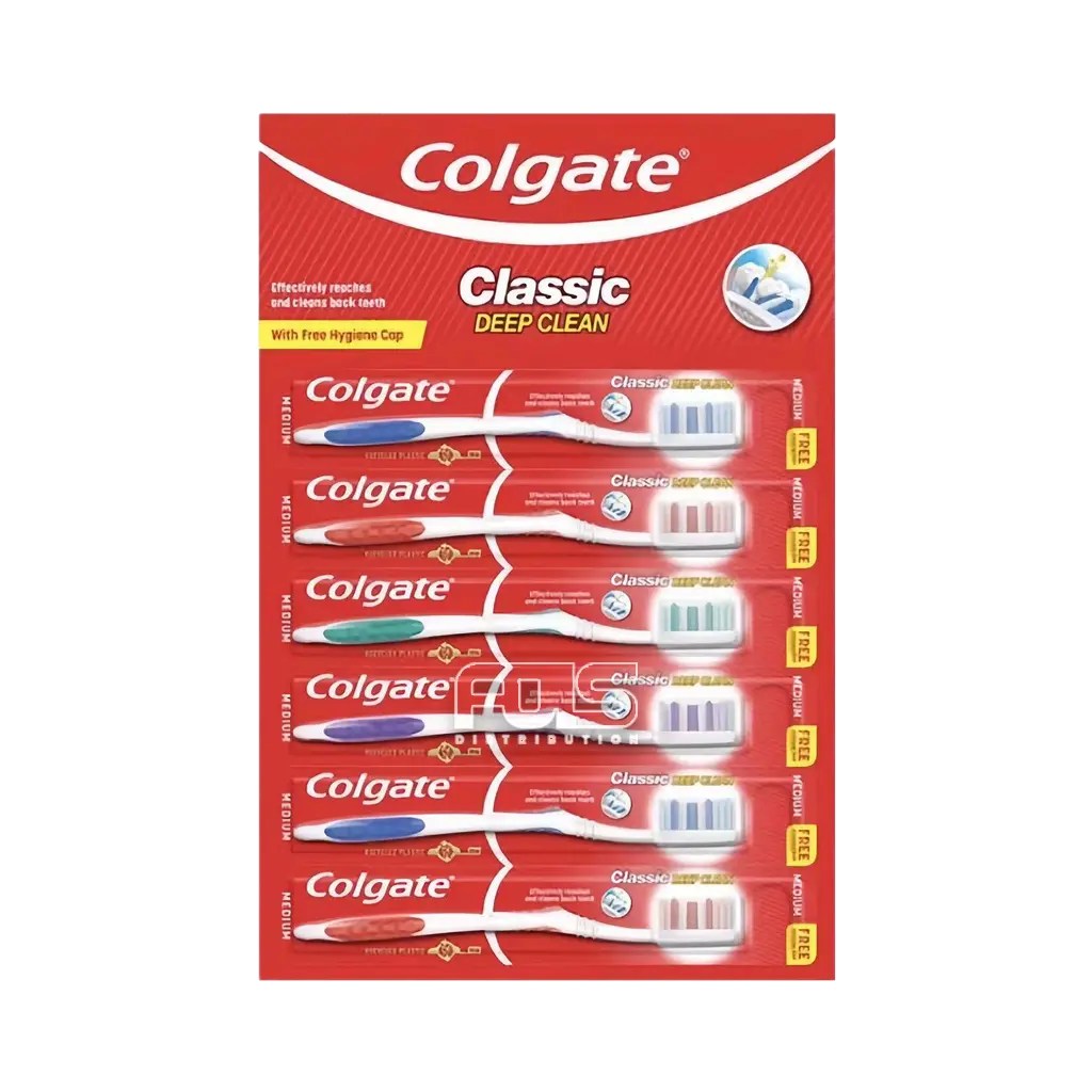 COLGATE TOOTHBRUSH CLASSIC HANGMAT 6'S