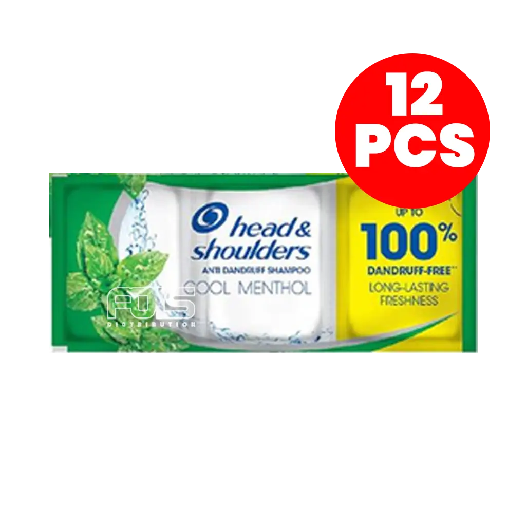 HEAD & SHOULDERS SHMP COOL MENTHOL GREEN 12ML 12'S