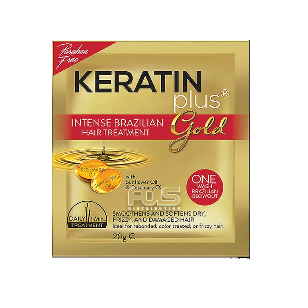 KERATIN PLUS GOLD BRAZILLIAN HAIR TREATMENT 20G