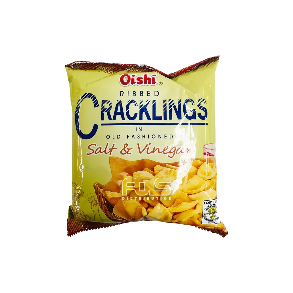 OISHI CRACKLINGS SALT & VINEGAR 24G