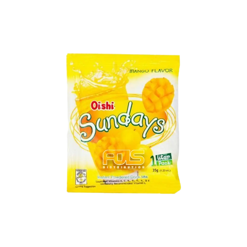 OISHI SUNDAYS MANGO POWDERED DRINK 35G 20'S