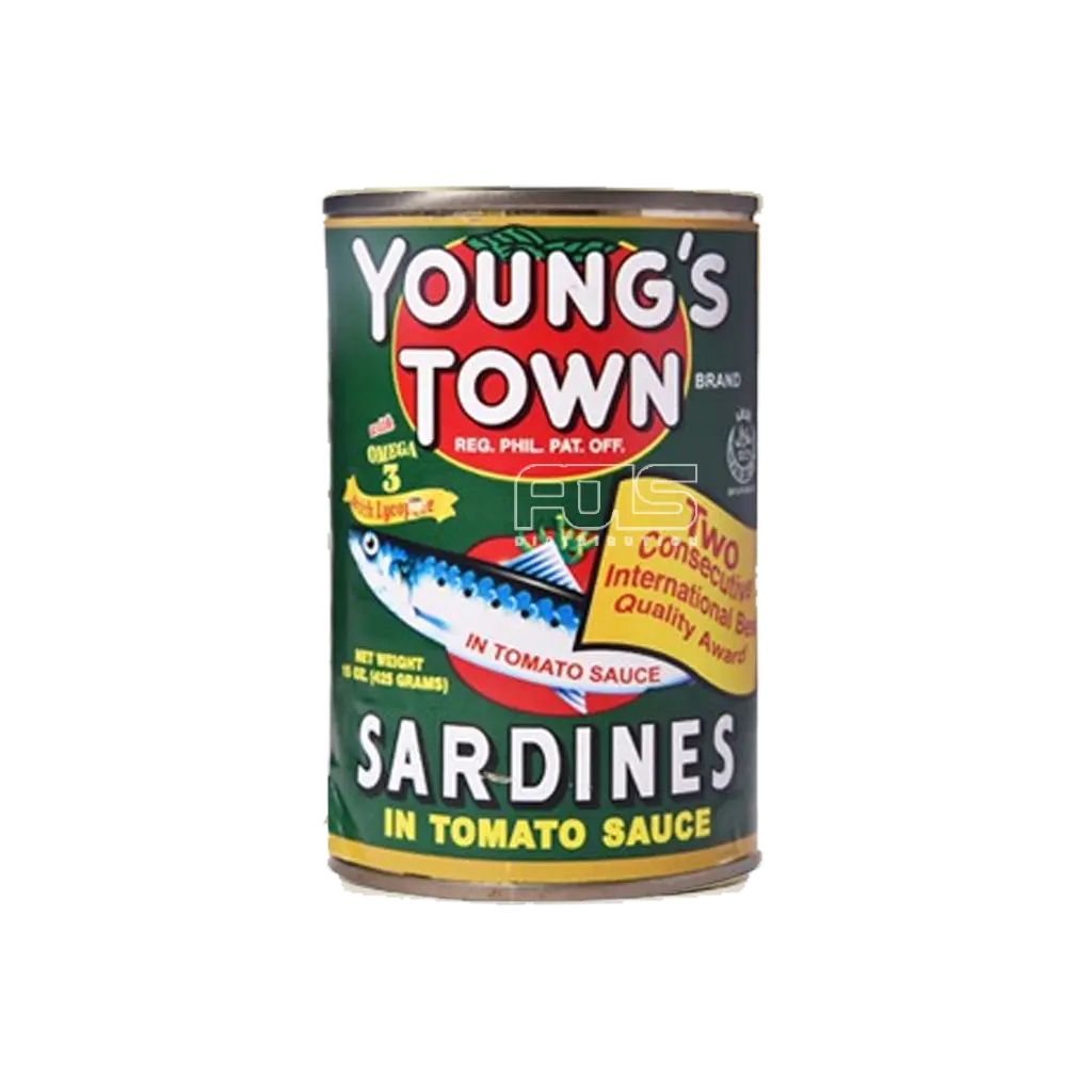 YOUNG'S TOWN SARDINES GREEN EASY OPEN 155G
