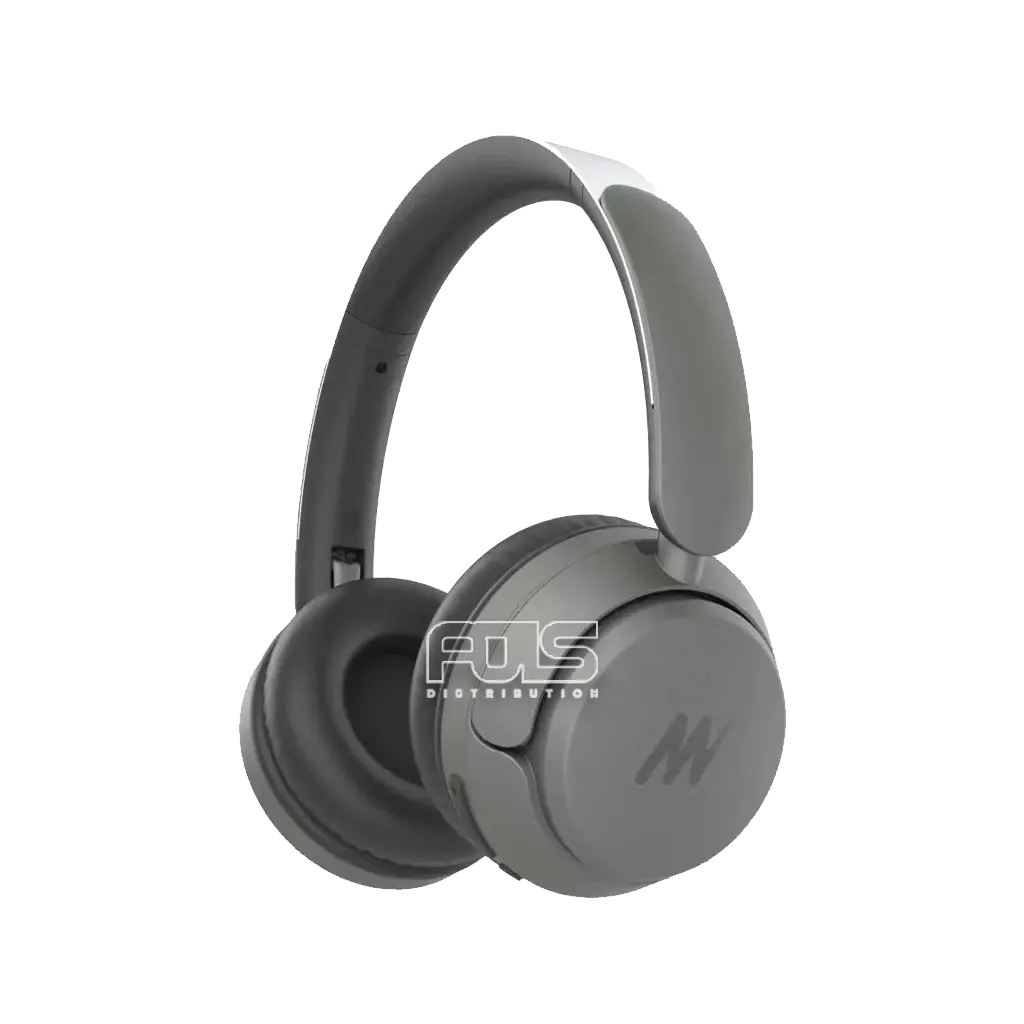 Mezone Lukas ANC Bluetooth Wireless Headphone With Deep Bass & Adjustable Headband Base Space Grey