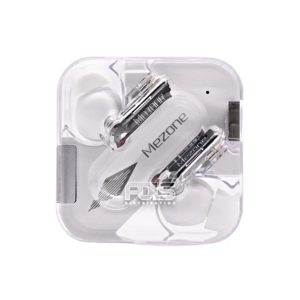Mezone QUARTZ ENC Bluetooth Wireless In-Ear Earphones with Touch Sensor & Clear Stereo Sound Transparent White