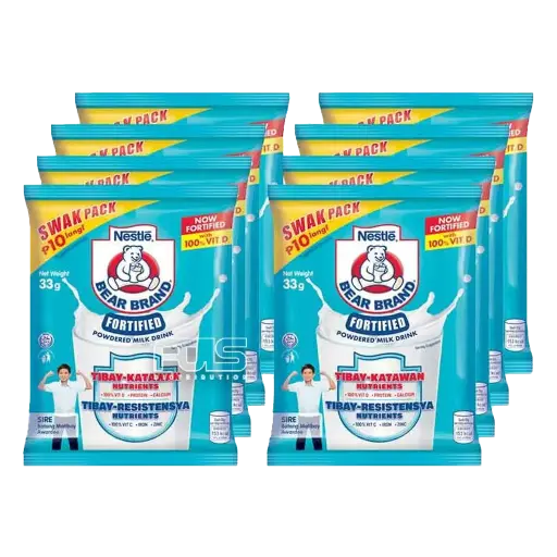 [GR0045] BEAR BRAND SWAK MILK W/ IRON 33G 8'S