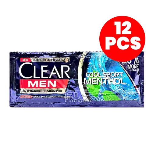 [GR0090] CLEAR SHAMPOO COOL SPORT (BLUE) 12ML 12'S