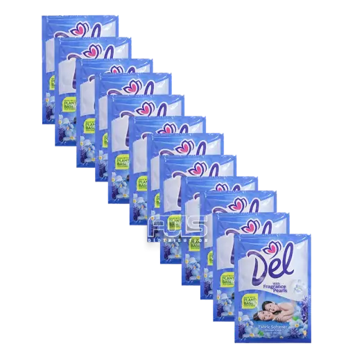 [GR0126] DEL FABRIC SOFTENER (BLUE) 33ML 12'S