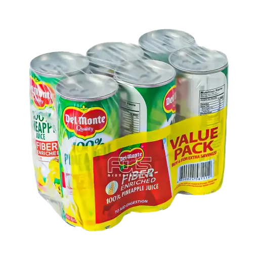 [GR0129] DEL MONTE JUICE PINEAPPLE W/ ACE 220ML 6'S