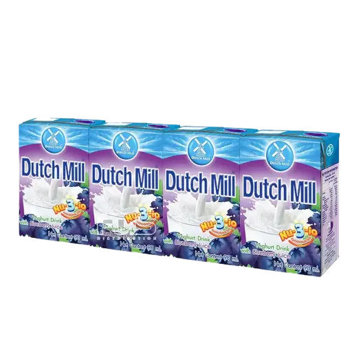 [GR0154] DUTCH MILL YOGHURT DRINK BLUEBERRY 90ML 4'S