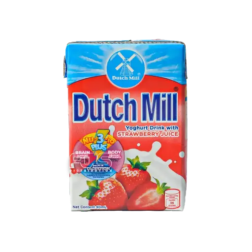 [GR0158] DUTCH MILL YOGHURT DRINK STRAWBERRY 90ML