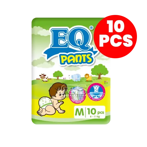 [GR0173] EQ DIAPER PANTS MEDIUM 10'S