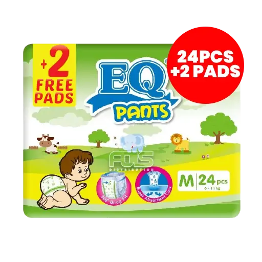 [GR0174] EQ DIAPER PANTS MEDIUM 24'S