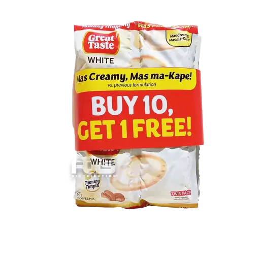 [GR0215] GREAT TASTE 3-IN-1 WHITE TWIN PACK 50G 10'S + 1