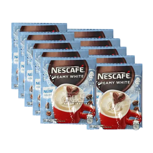 [GR0320] NESCAFE COFFEE CREAMY WHITE SINGLE 25.5G (20G) 10'S