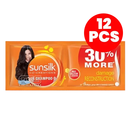 [GR0442] SUNSILK SHAMPOO DAMAGE RECONSTRUCTION ORANGE 13ML 12'S