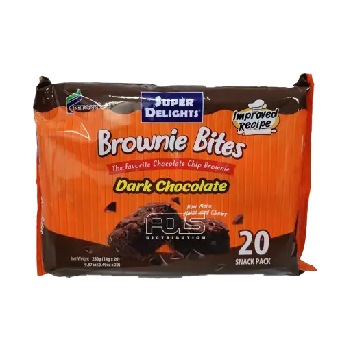 [GR0465] SUPER DELIGHTS BROWNIE BITES DARK CHOC 14G 20'S