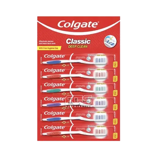 [GR0598] COLGATE TOOTHBRUSH CLASSIC HANGMAT 6'S