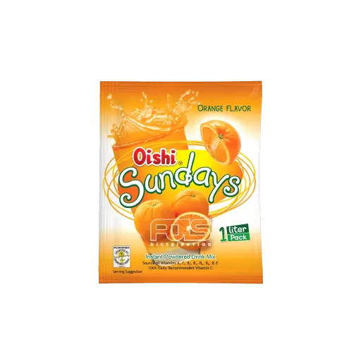 [GR0679] OISHI SUNDAYS ORANGE POWDERED DRINK 35G 20'S
