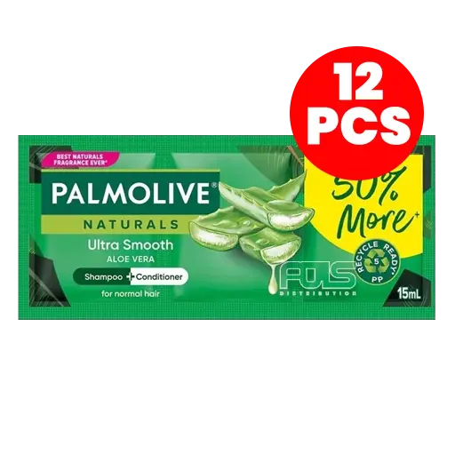 [GR0684] PALMOLIVE SHAMPOO & CONDITIONER SMOOTH 15ML 12'S