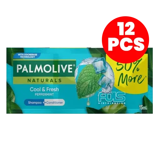[GR0686] PALMOLIVE SHAMPOO COOL & FRESH BLUE GRN 15ML 12'S