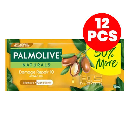 [GR0687] PALMOLIVE SHAMPOO DAMAGE REPAIR Y 15ML 12'S