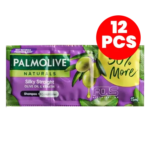 [GR0690] PALMOLIVE SHAMPOO SILKY STRAIGHT VIOLET 15ML 12'S