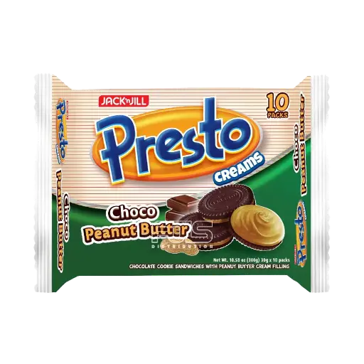 [GR0693] PRESTO CREAMS CHOCO PEANUT BUTTER 30G 10'S