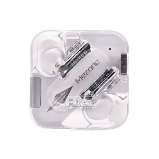 Mezone QUARTZ ENC Bluetooth Wireless In-Ear Earphones with Touch Sensor & Clear Stereo Sound Transparent White